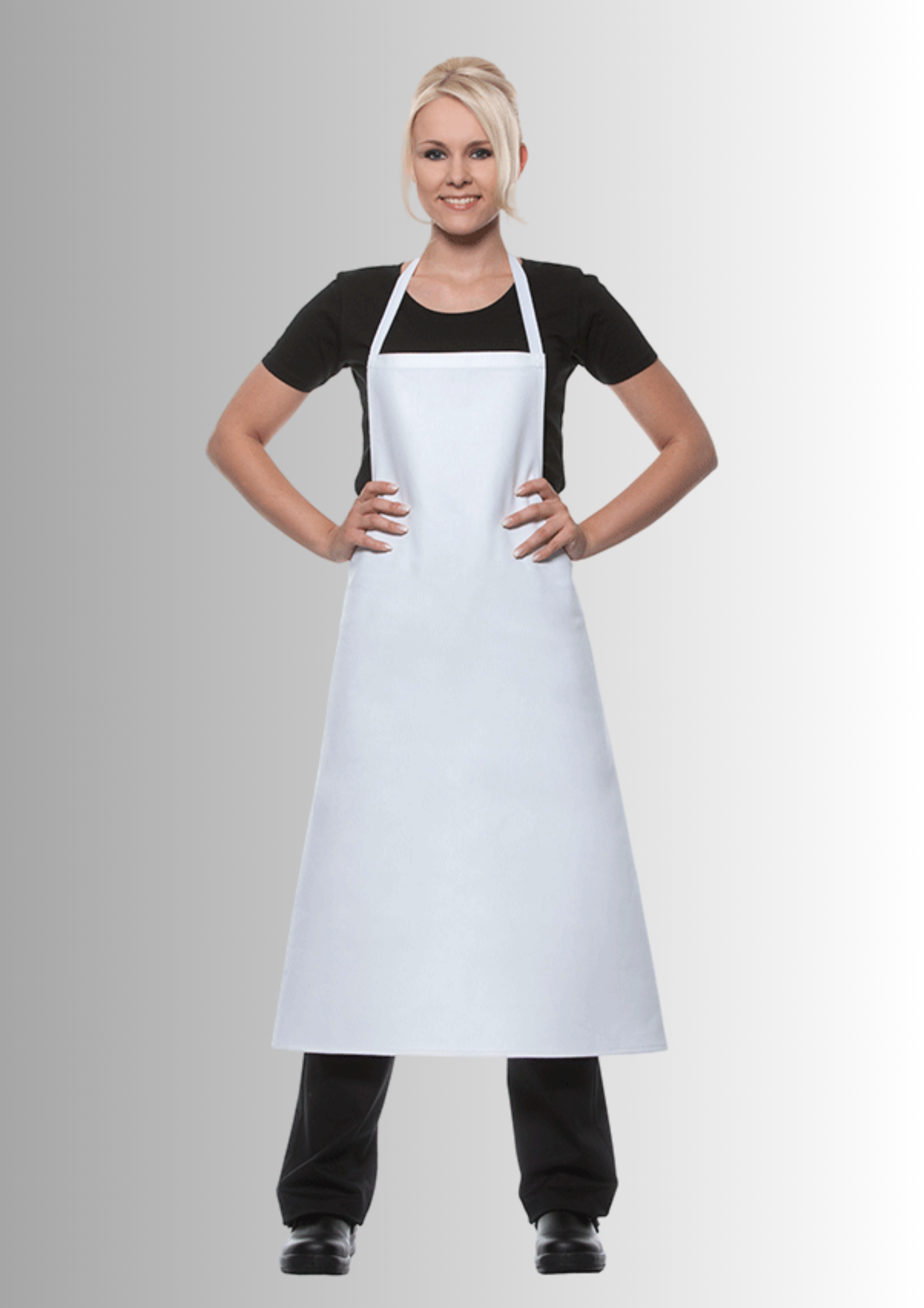 Latzschürze Basic 100% Baumwolle mit Druck