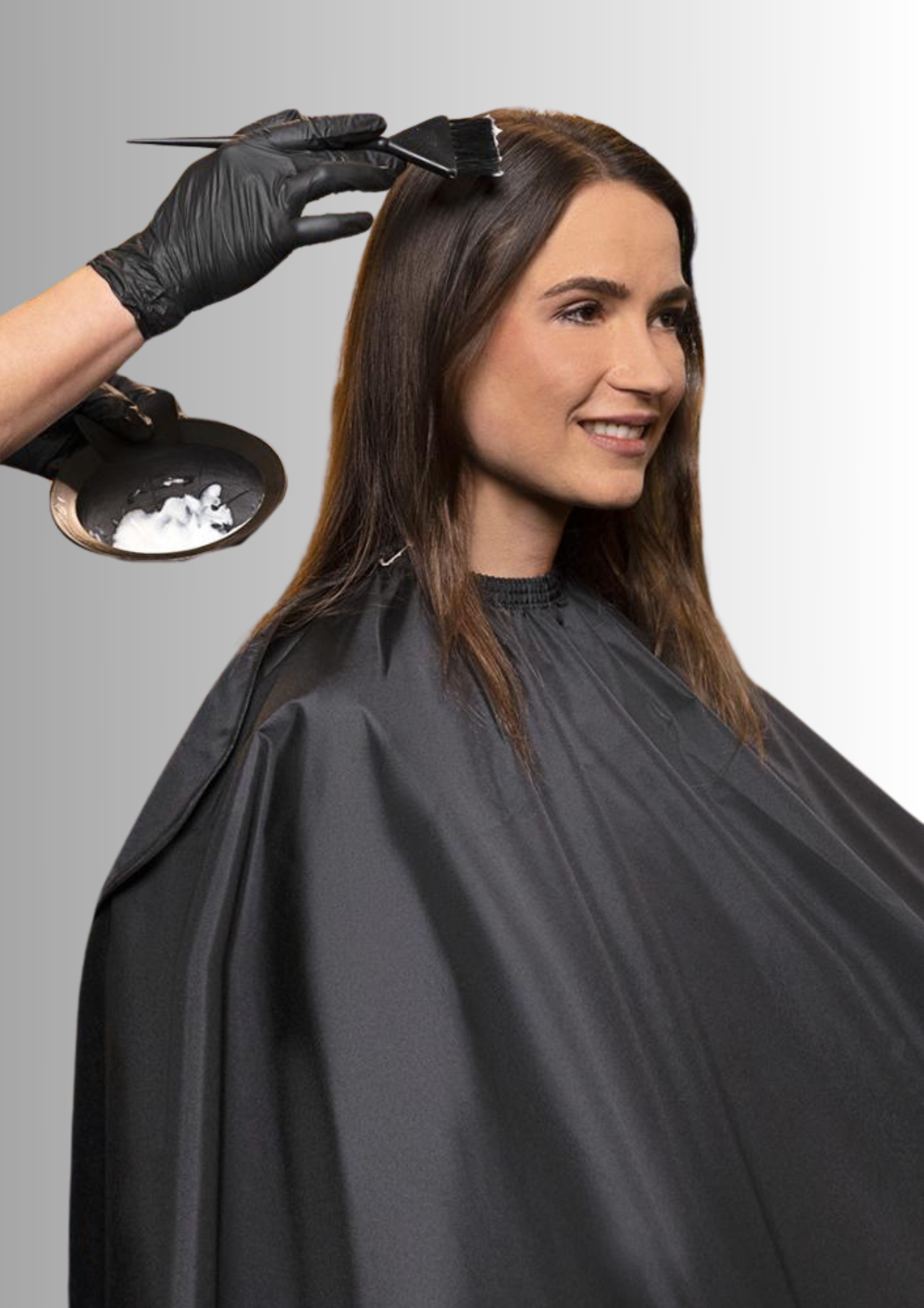 Friseurumhang mit Handdurchgriffen