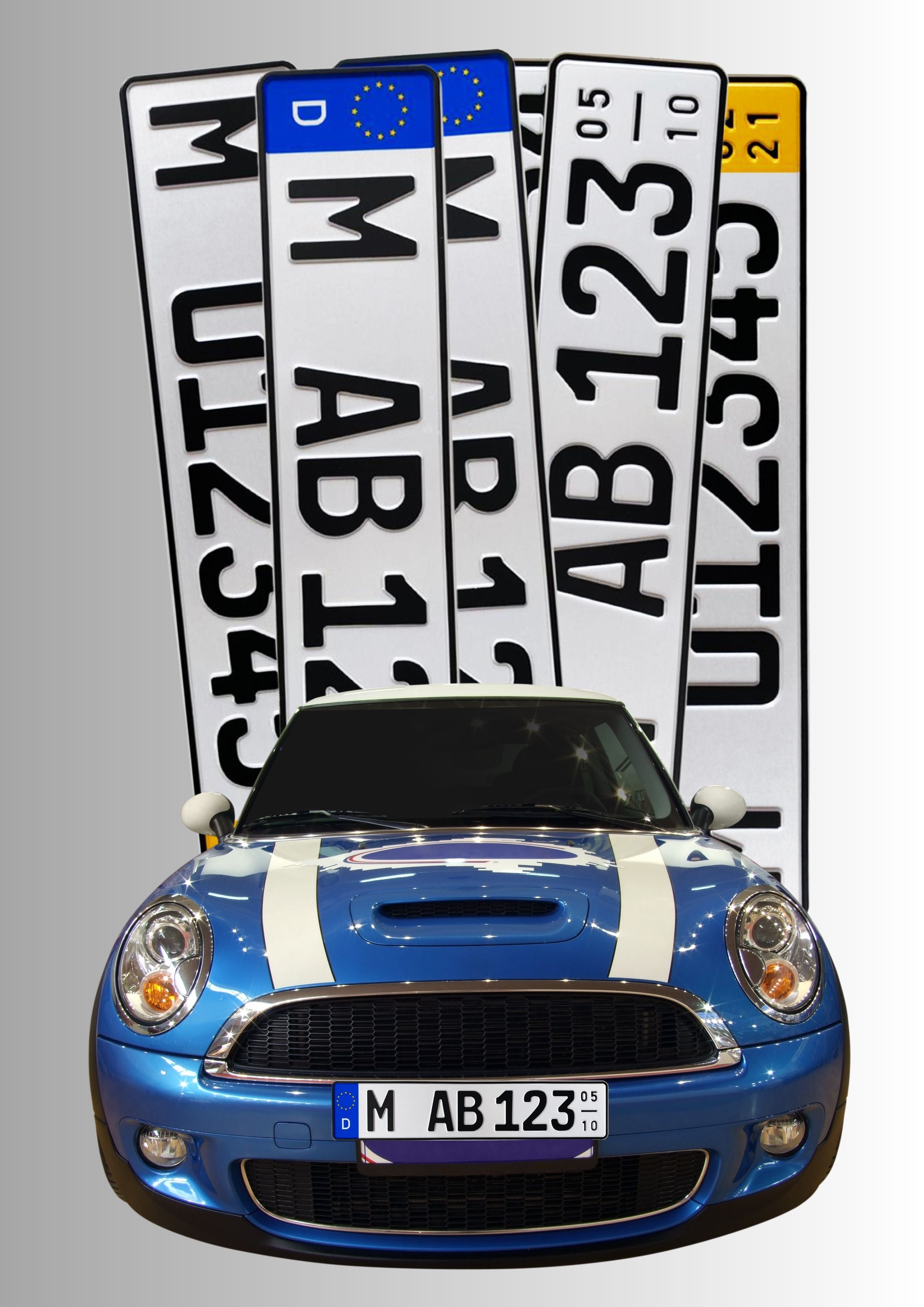 Autoschilder gemäß den behördlichen Vorgaben und DIN-Normen