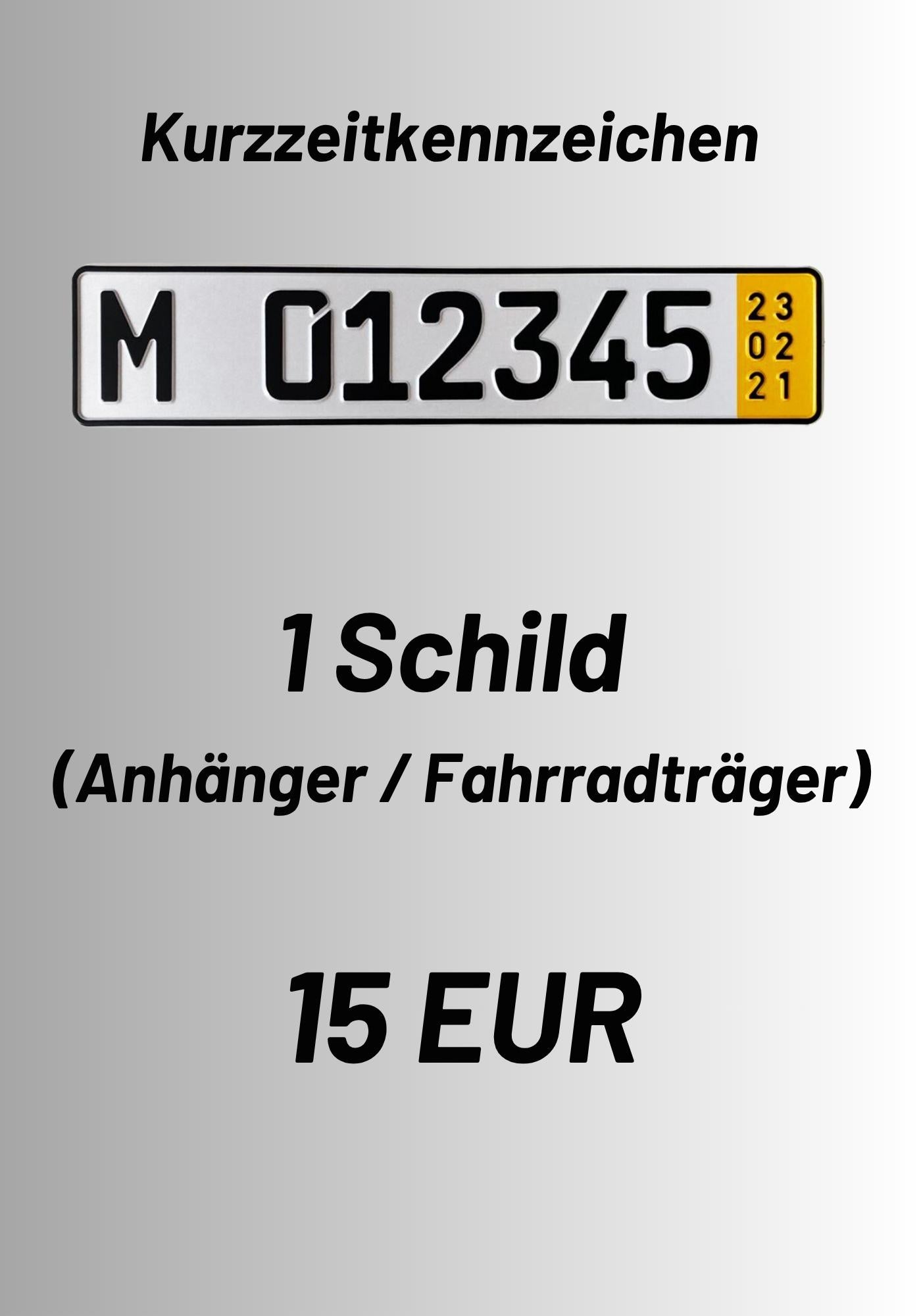 Kurzzeitkennzeichen-1Autoschild