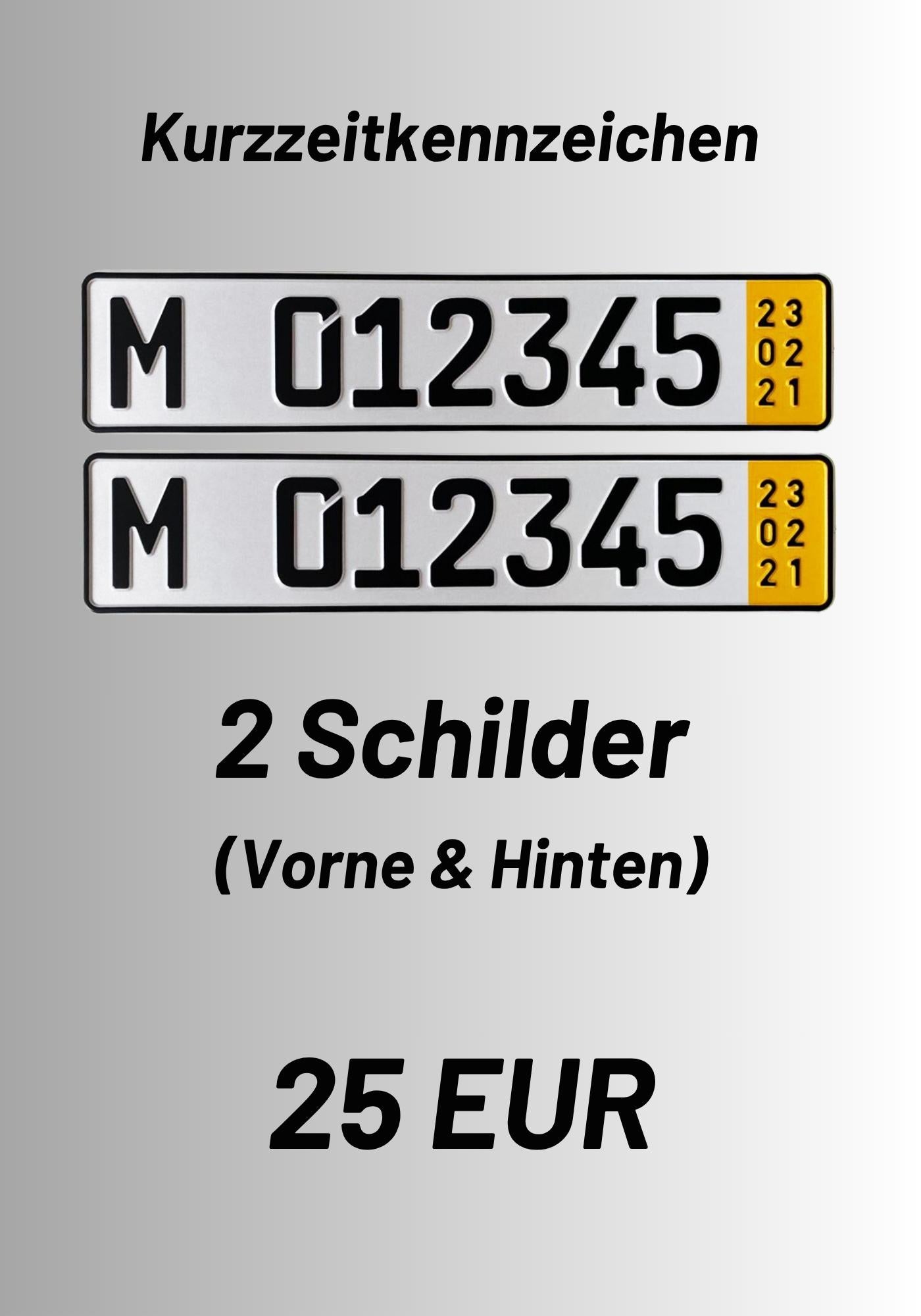 Kurzzeitkennzeichen-2Autoschilder